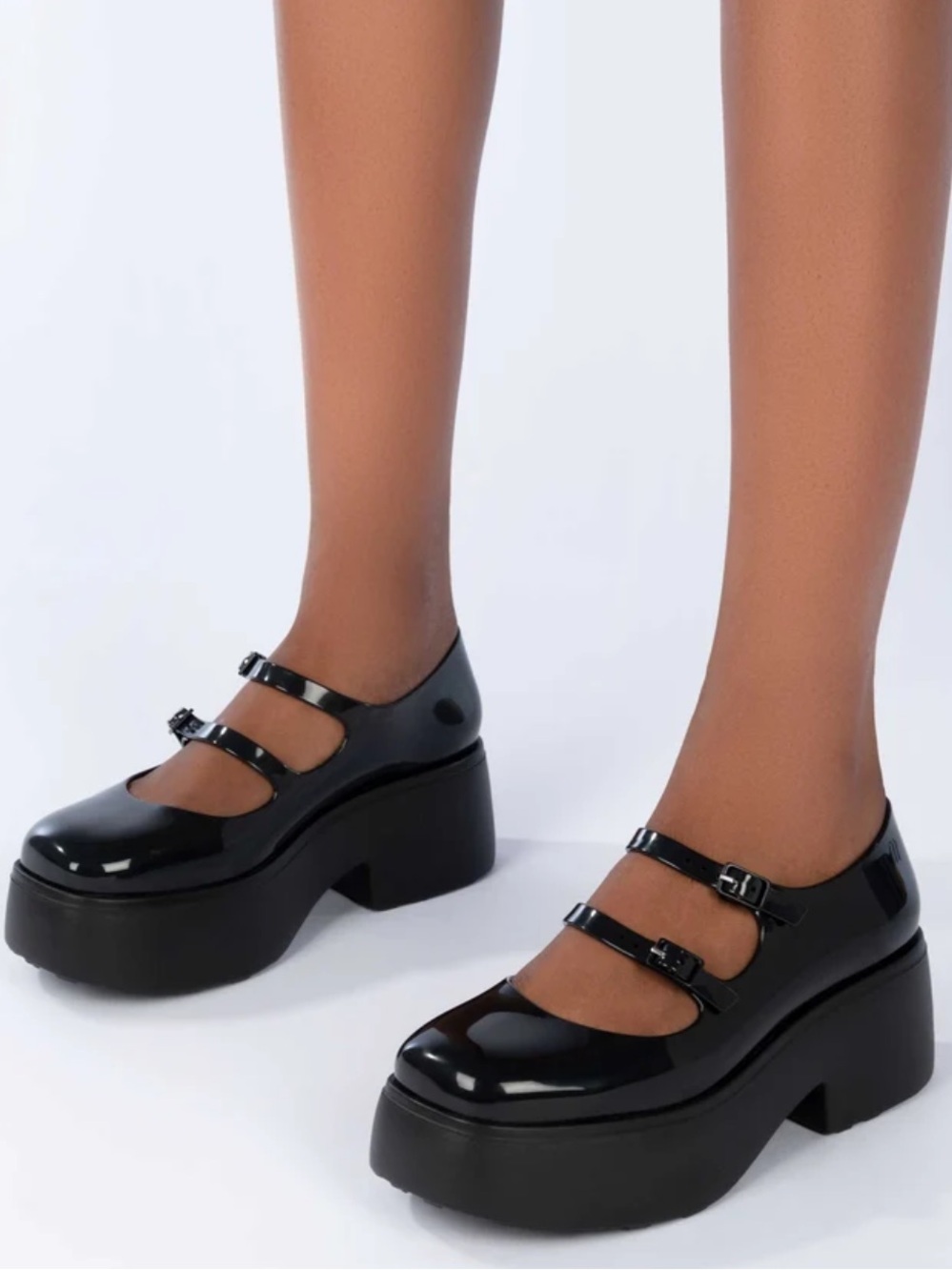 Melissa Farah Platform Mary Jane Shoes - Black